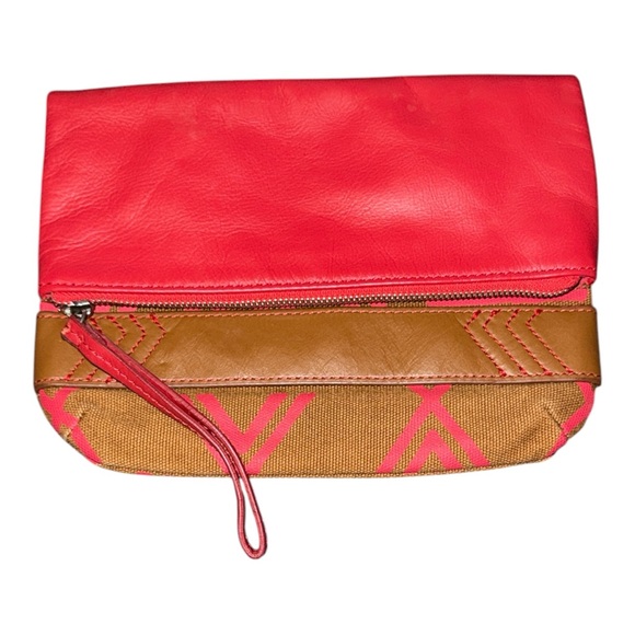 Nixon Handbags - Nixon Tribu Clutch Brown Cherry Zipper Closure Purse Handbag EUC